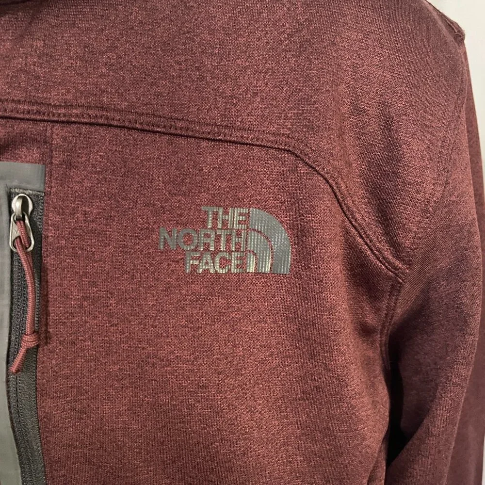 🏔️ The North Face Men’s Dark Burgundy 1/4 Zip Pullover Jacket L 🔥